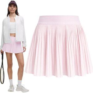 Lululemon Varsity Pleated Tennis Skirt Strawberry Milkshake High Rise Size 6